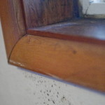 Mold forming on and around a poorly insulatd window sill